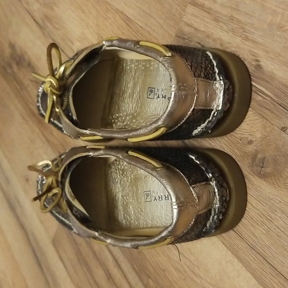 Dark metallic Sperry top siders 8M - Picture 3 of 4